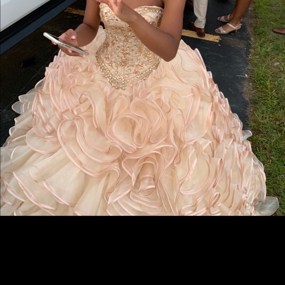 Gold Sweet 16 dress only wore once for a hour !